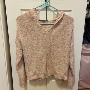 LOFT Multicolor Knit Women's Hooded Sweater